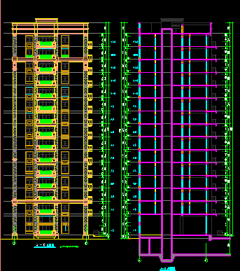 华东设计院——15层框架结构办公楼建筑施工图施工图下载【ID:151407119】