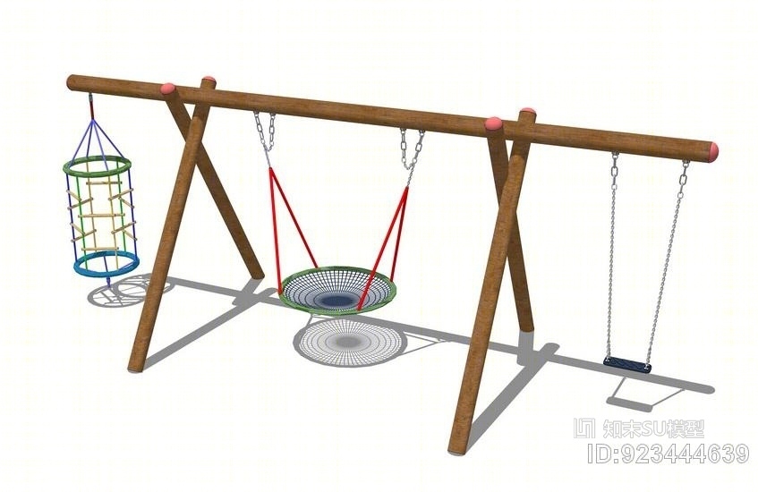儿童秋千SU模型下载【ID:923444639】