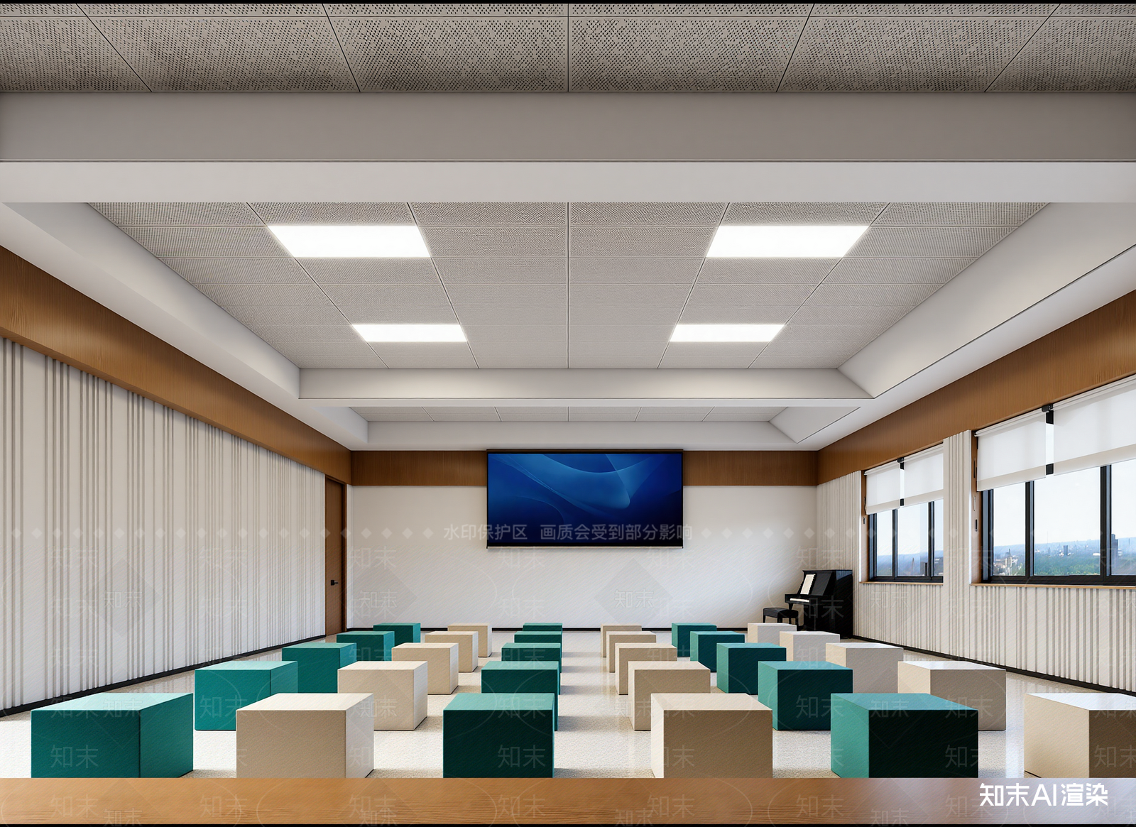 现代报告厅3D模型下载【ID:1214075199】