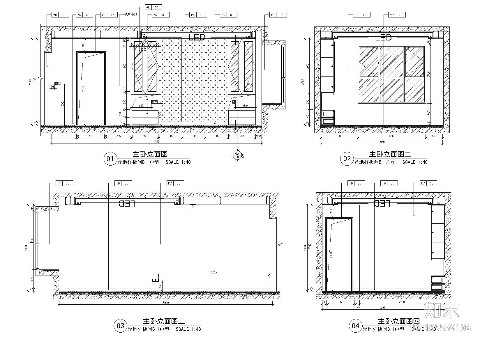 [湖南]岳阳富兴御城212㎡现代样板间施工图cad施工图下载【ID:165559194】