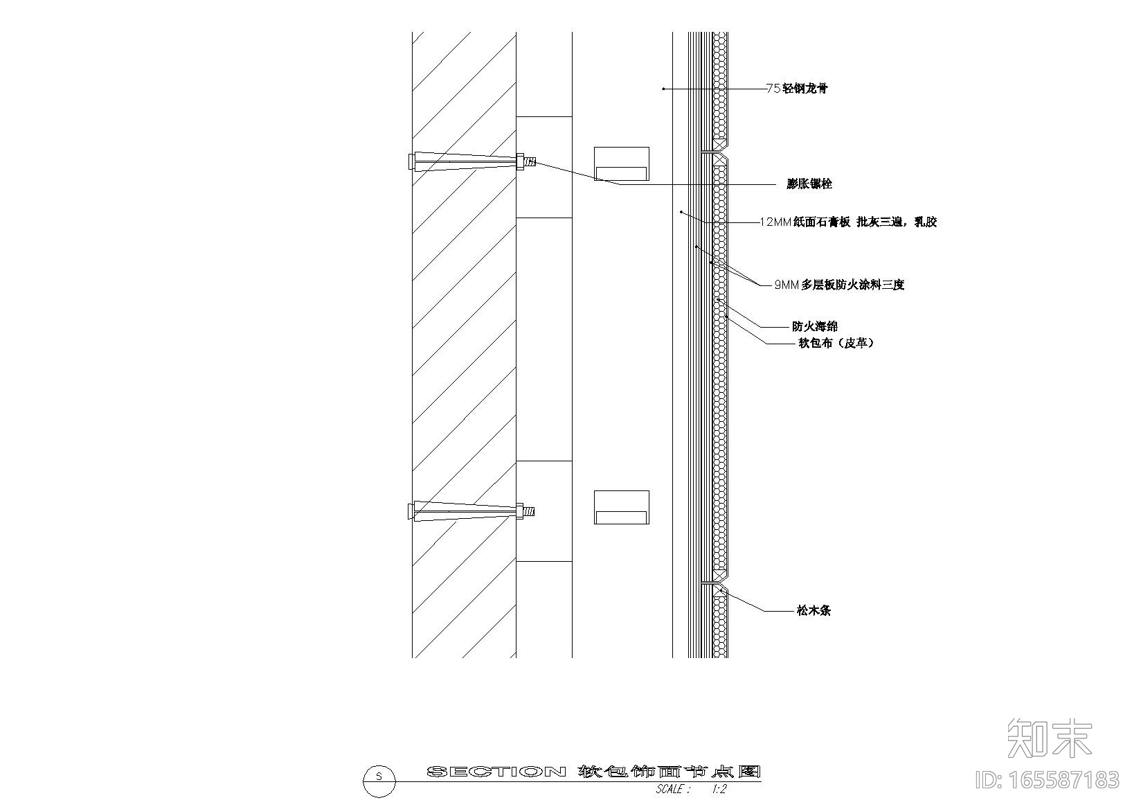 节点分析11：饰面材料cad施工图下载【ID:165587183】