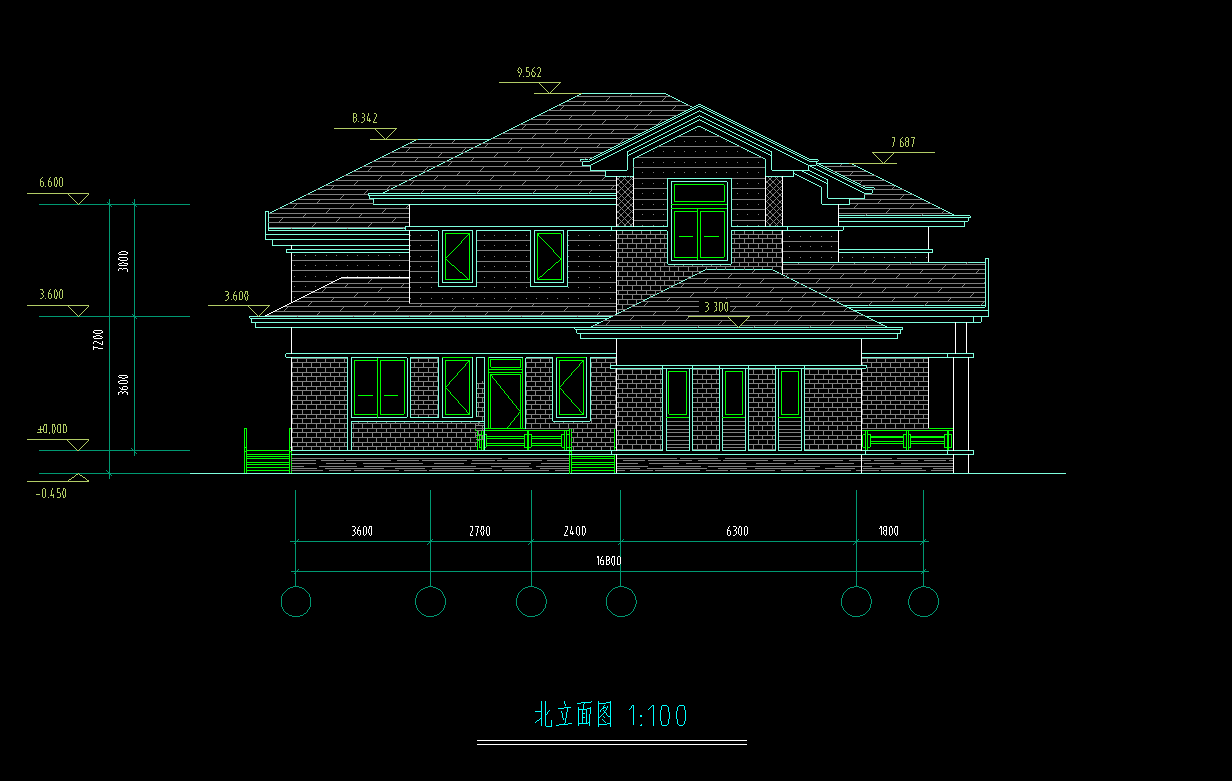 2层独栋别墅建筑方案设计欧式风格（包含效果图+CAD）施工图下载【ID:149870127】