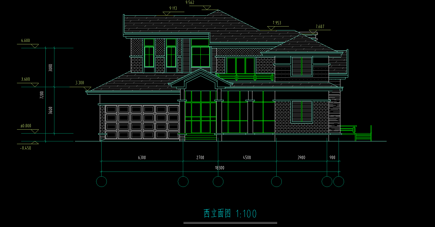 2层独栋别墅建筑方案设计欧式风格（包含效果图+CAD）施工图下载【ID:149870127】