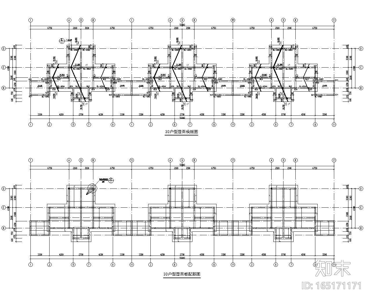 某六层住宅楼砖混结构设计施工图（CAD）施工图下载【ID:165171171】