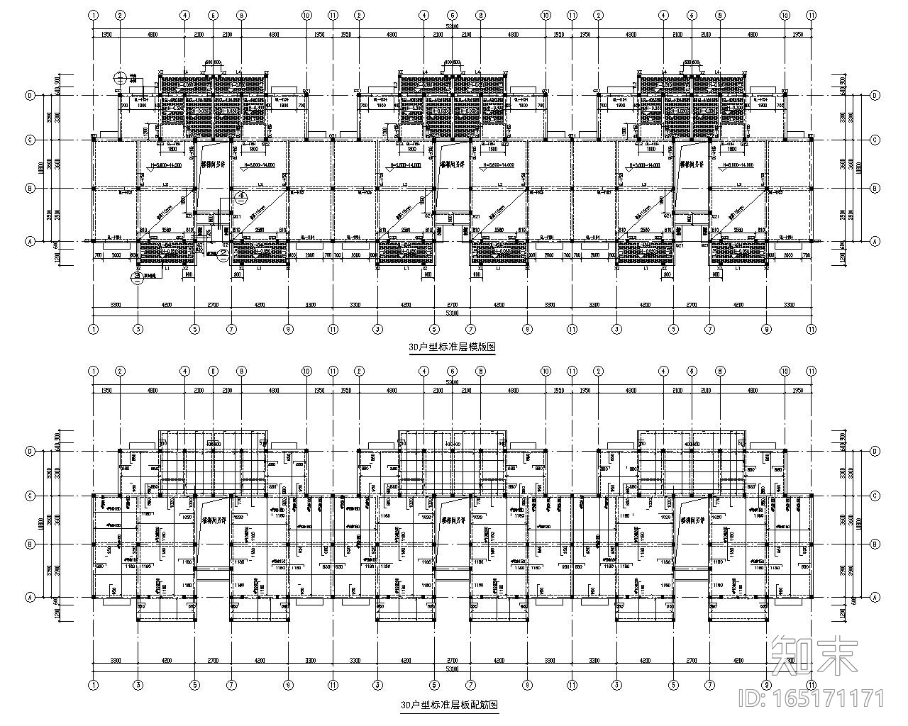 某六层住宅楼砖混结构设计施工图（CAD）施工图下载【ID:165171171】