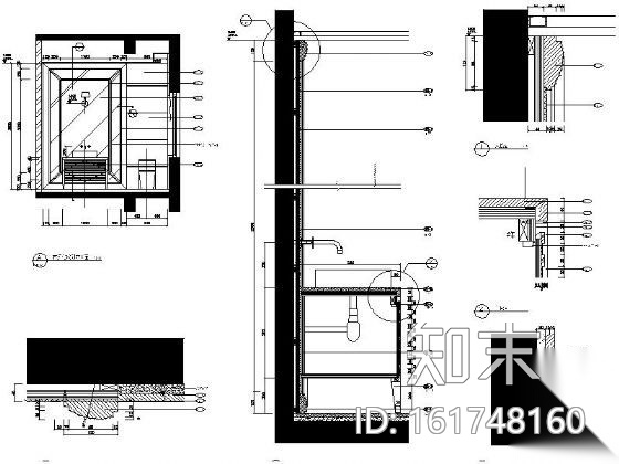 [上海]豪华别墅B型施工图cad施工图下载【ID:161748160】