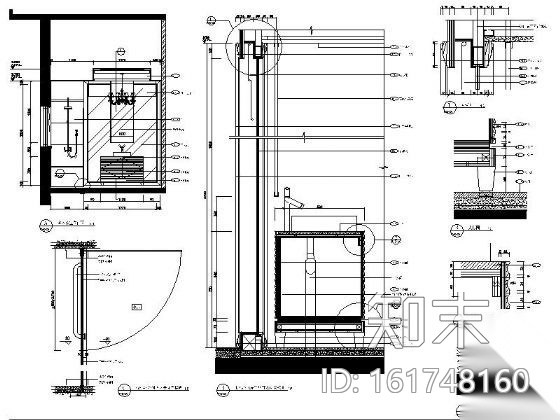 [上海]豪华别墅B型施工图cad施工图下载【ID:161748160】