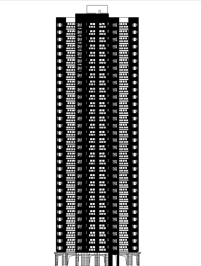 [广东]高层钢筋砼剪力墙住宅建筑施工图（含模型、多栋...施工图下载【ID:149563132】