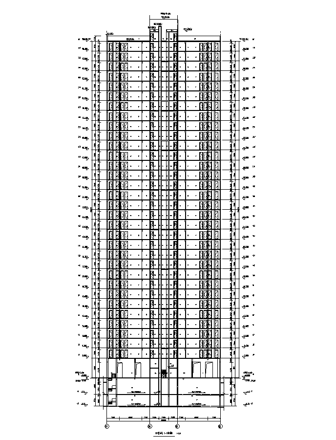 [广东]高层钢筋砼剪力墙住宅建筑施工图（含模型、多栋...施工图下载【ID:149563132】