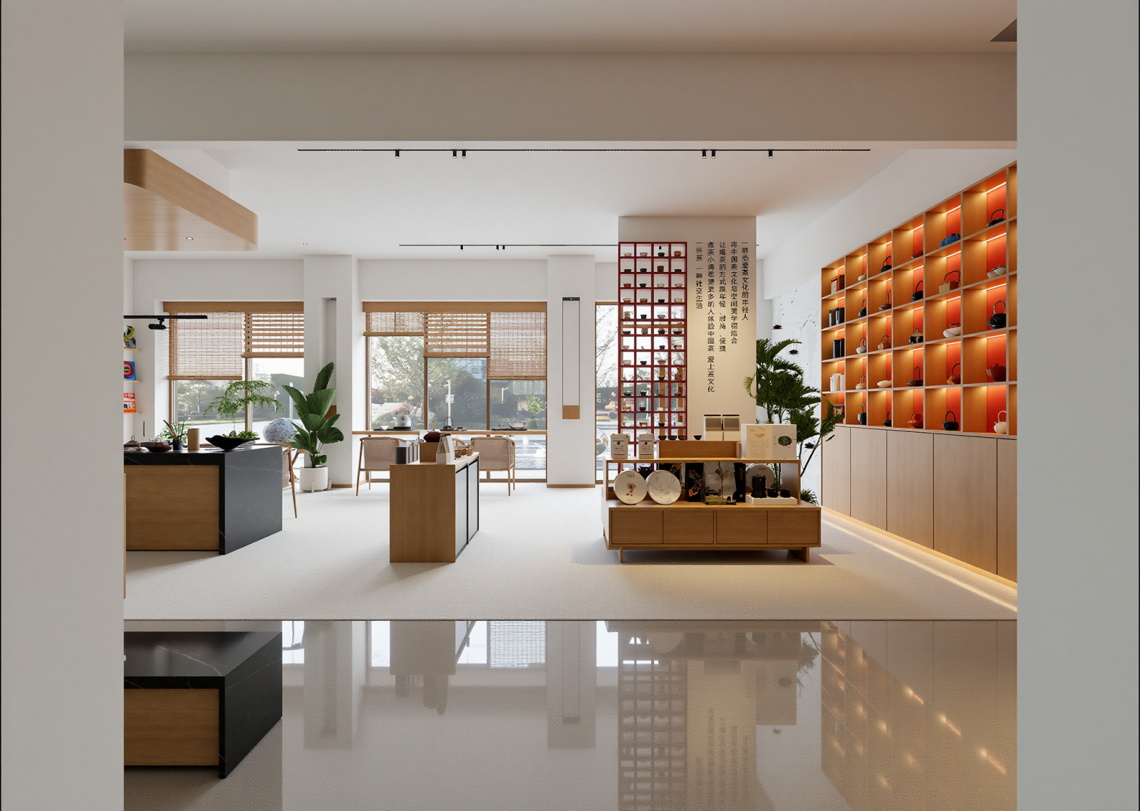 新中式茶展厅3D模型下载【ID:1215130400】