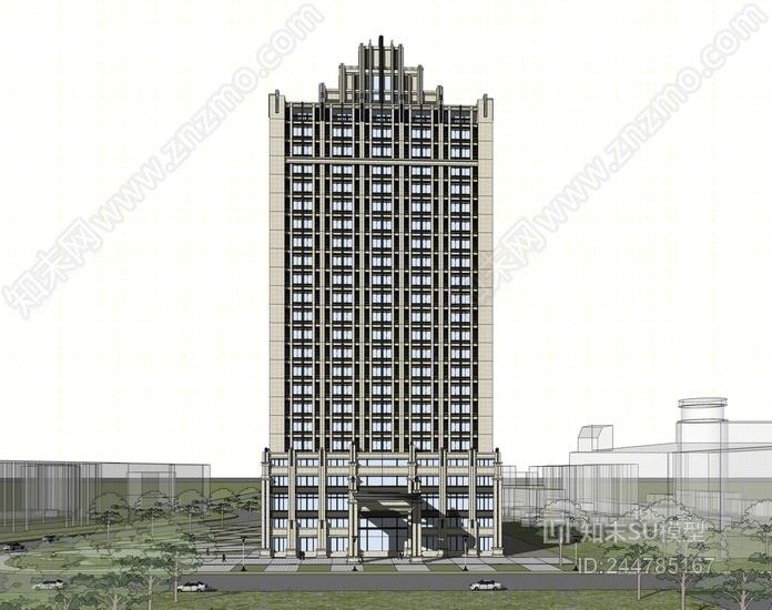 ARTDECO高层公寓SU模型下载【ID:244785167】