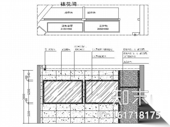 [四川]蛋糕店现代风格室内设计CAD施工图（含效果）施工图下载【ID:161718175】