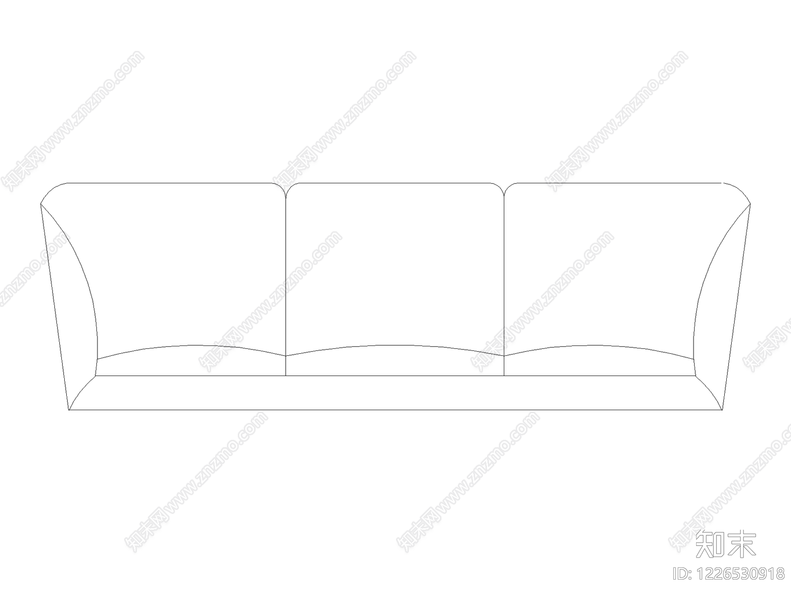 现代沙发CAD图纸