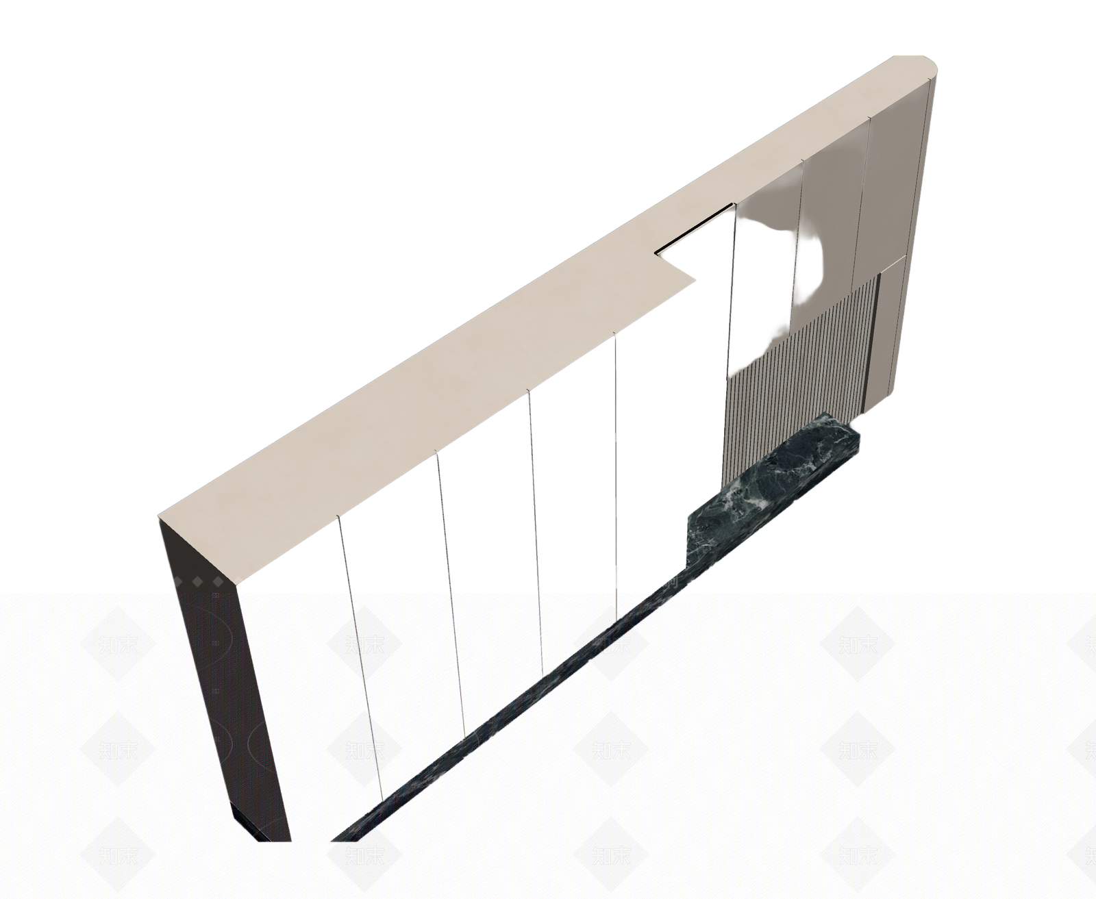 现代简约柜体3D模型下载【ID:1206187822】