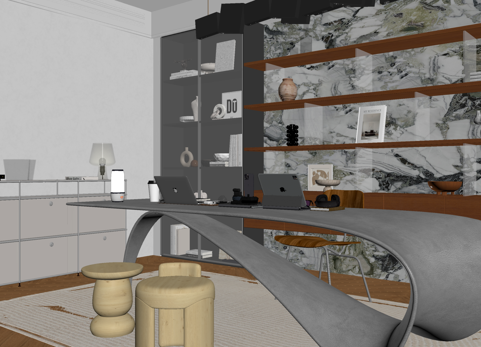 现代办公室3D模型下载【ID:1214704586】