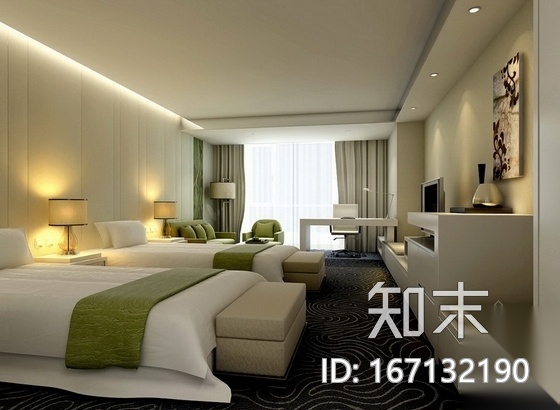 [厦门]现代五星级度假酒店双人间及单人间装修施工图（含...cad施工图下载【ID:167132190】