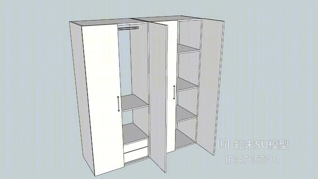 衣柜SU模型下载【ID:47657301】