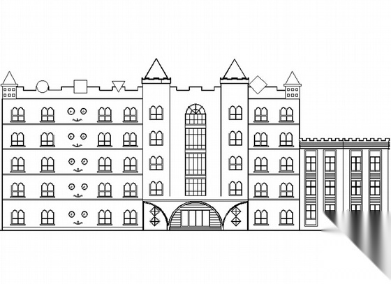 五层现代风格幼儿园建筑施工图施工图下载【ID:160724151】