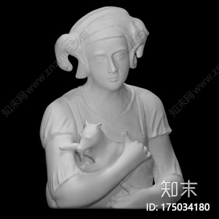 带着山羊比利的女人3d打印模型下载【ID:175034180】