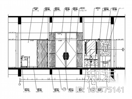 [江苏]某度假酒店餐厅包房A装修图cad施工图下载【ID:161775141】