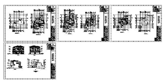 深圳某三层别墅建筑方案图cad施工图下载【ID:149918169】