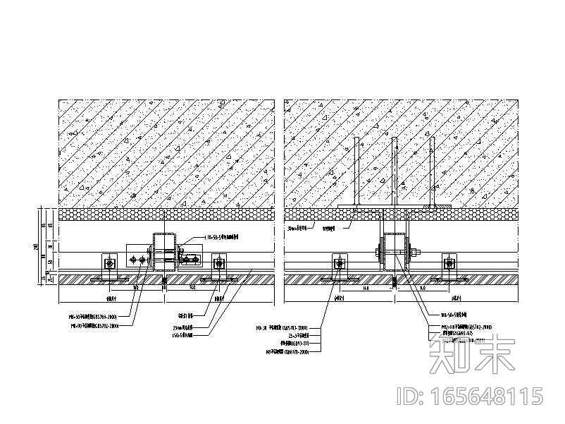 石材幕墙大样图及节点图CADcad施工图下载【ID:165648115】