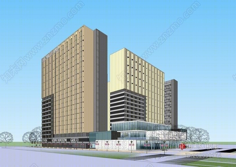 现代公寓SU模型下载【ID:232990174】
