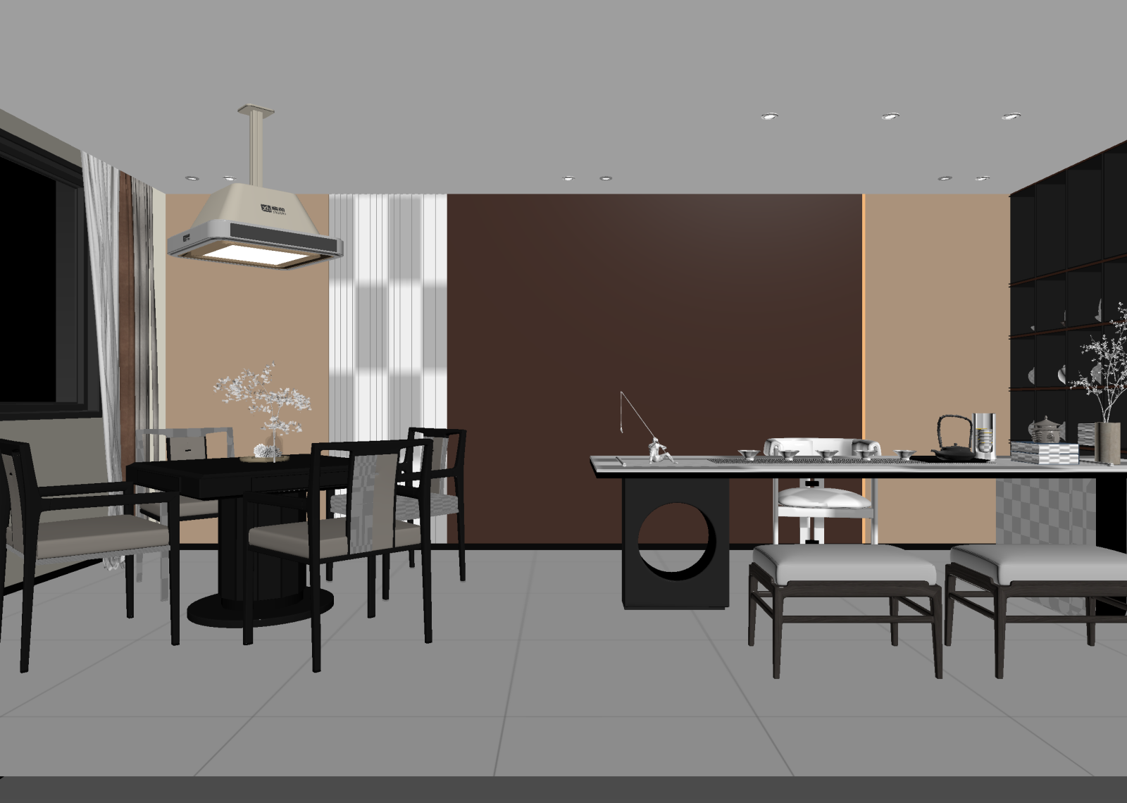 新中式茶馆3D模型下载【ID:1214709212】