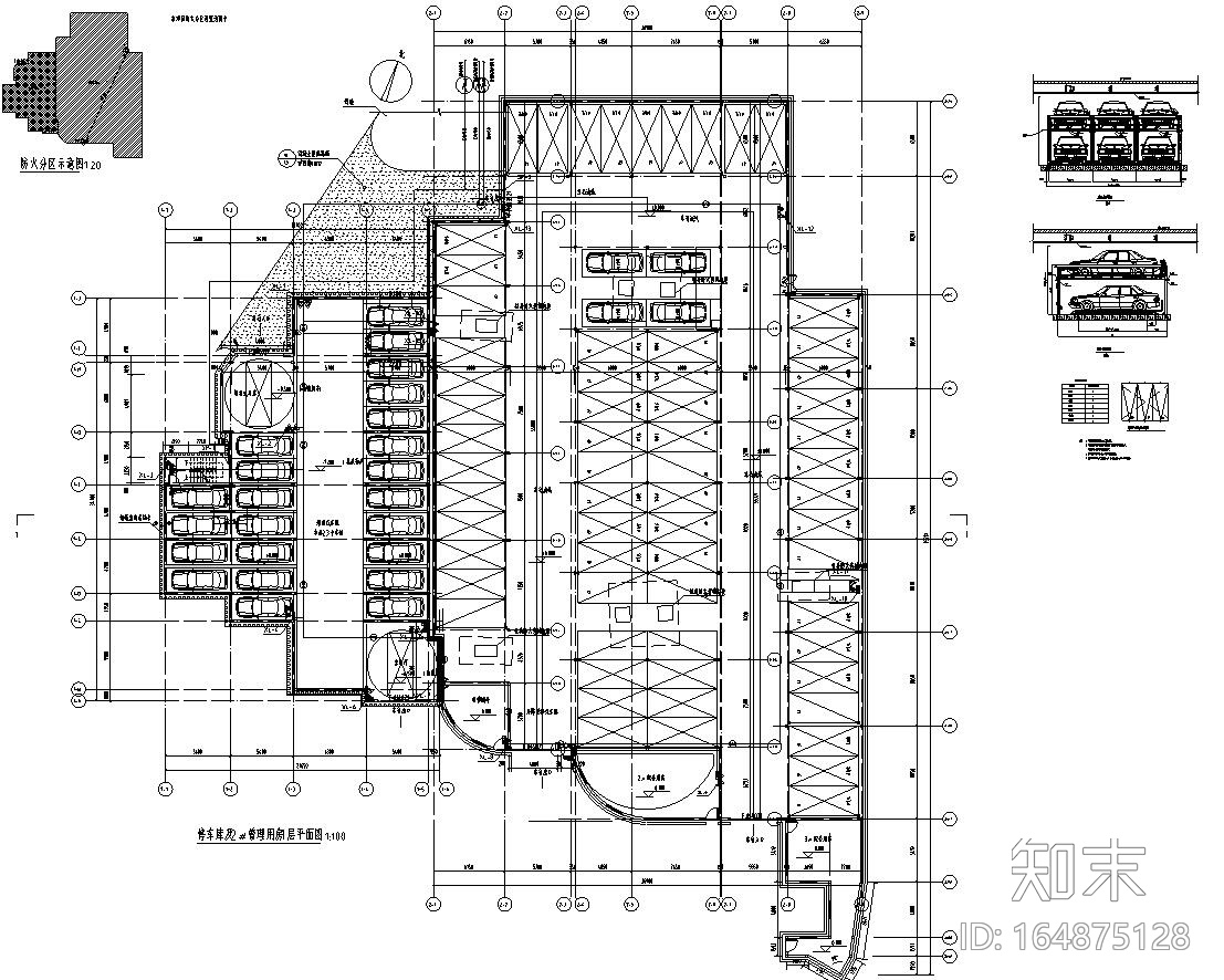 [贵州]黔灵岩路停车场给排水施工图设计cad施工图下载【ID:164875128】