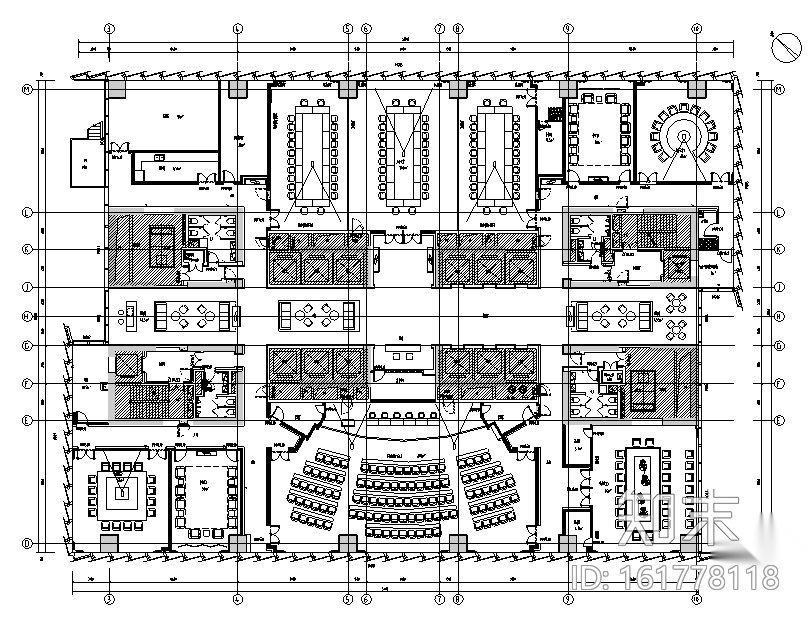 [广东]南山开发集团大厦办公空间设计施工图（附效果图+...cad施工图下载【ID:161778118】