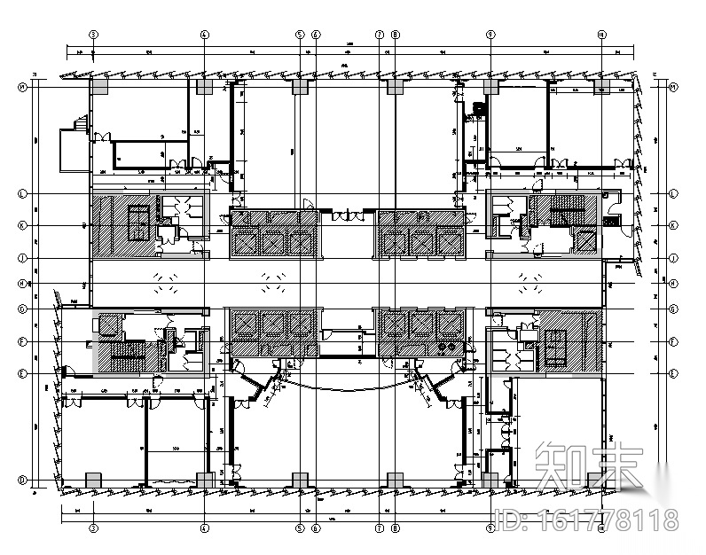 [广东]南山开发集团大厦办公空间设计施工图（附效果图+...cad施工图下载【ID:161778118】