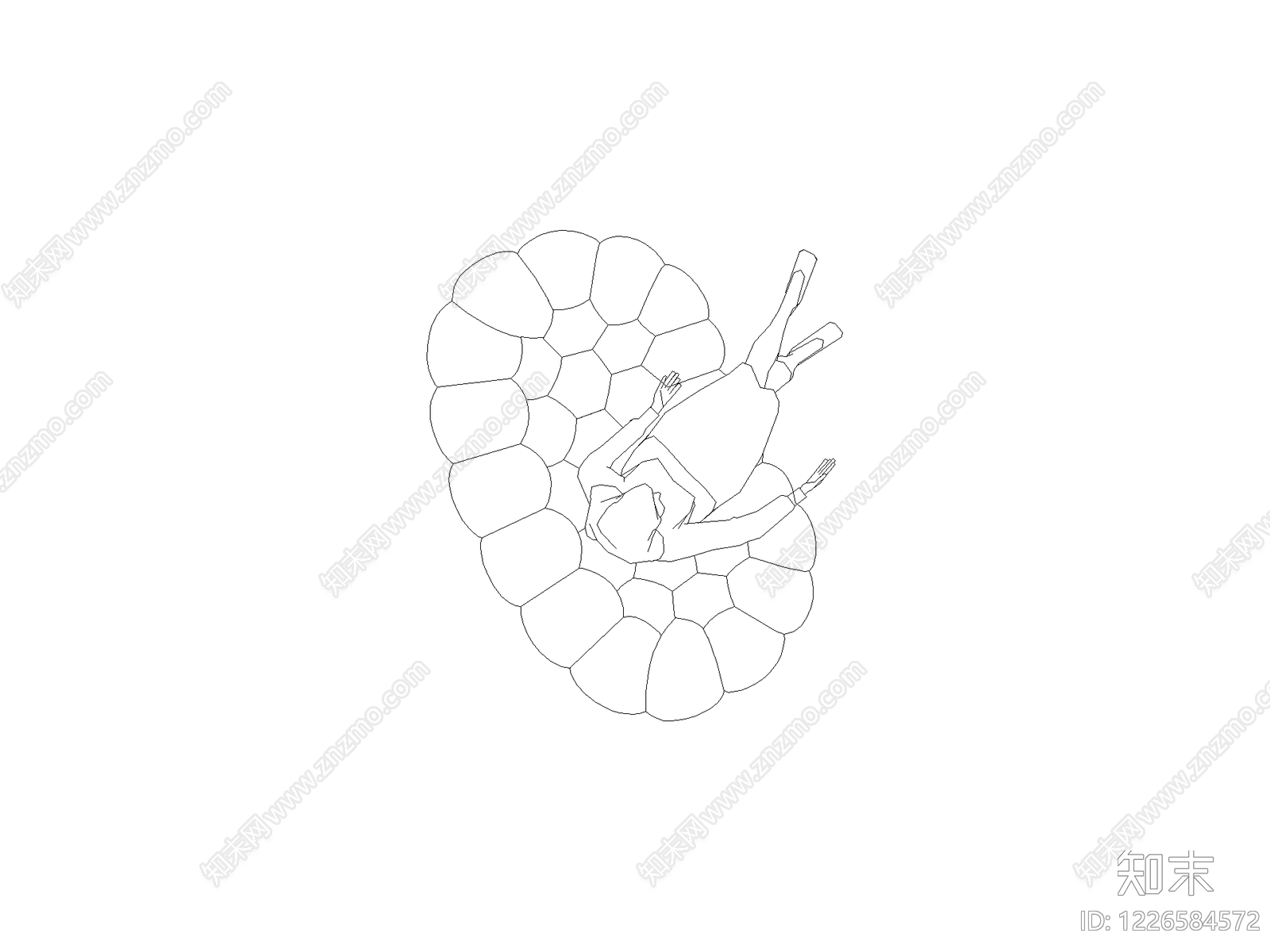 现代人物CAD图纸