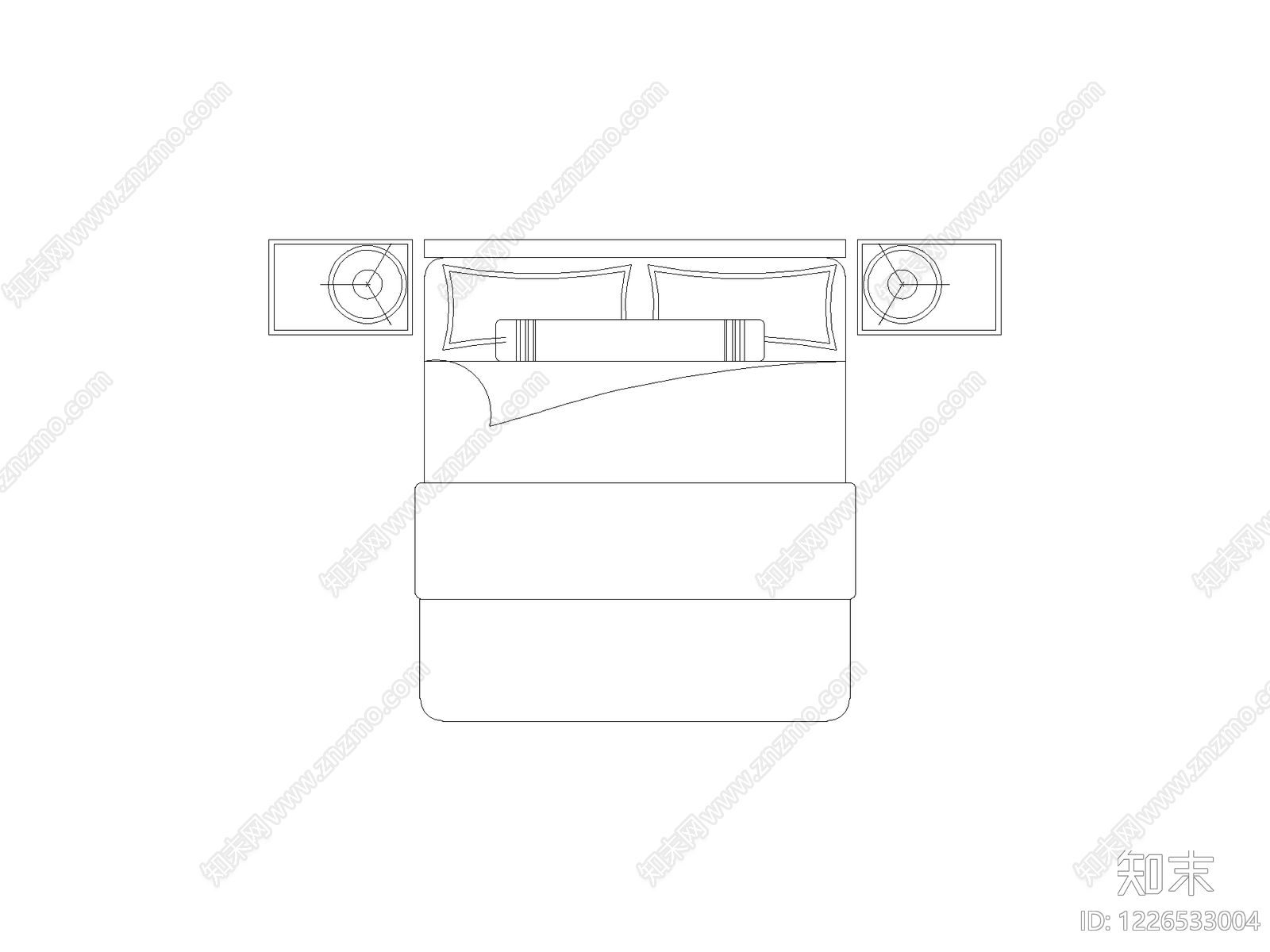 现代床CAD图纸