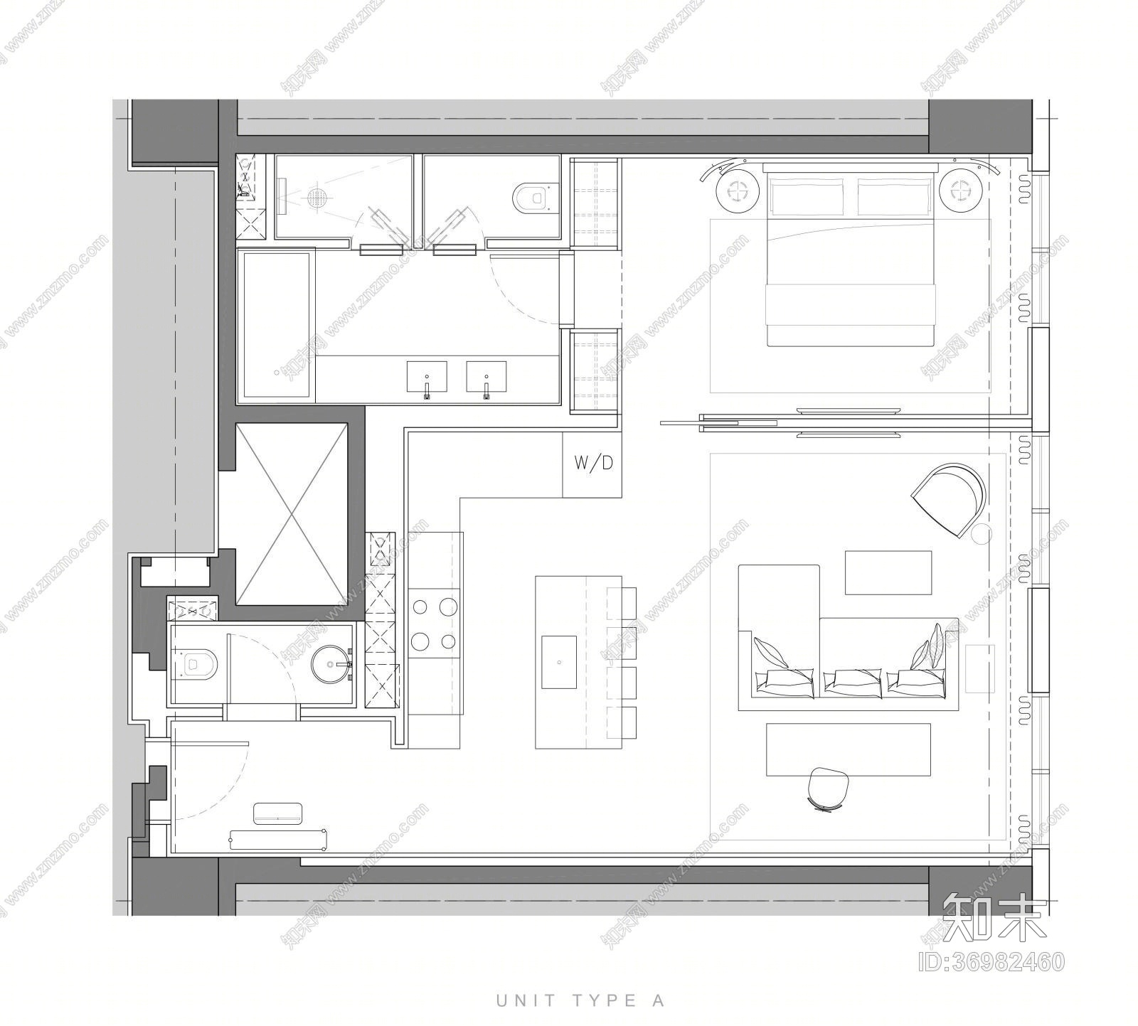 Yabu-北京梵·悦108超级豪宅cad施工图下载【ID:36982460】