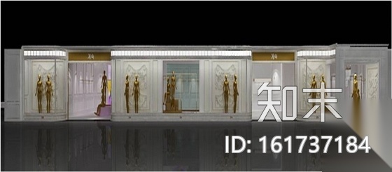 [河南]现代时尚韩文貂皮店装修CAD施工图（含效果图）cad施工图下载【ID:161737184】