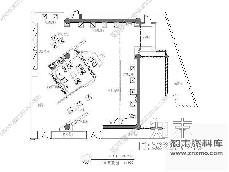 施工图某艺术品专卖店装修图cad施工图下载【ID:532077740】