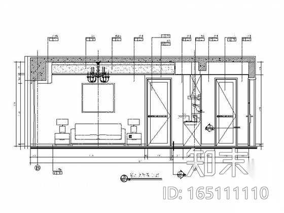 [大连]精品公寓二居室室内装修施工图（含实景）cad施工图下载【ID:165111110】