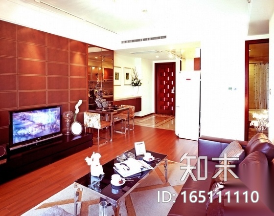 [大连]精品公寓二居室室内装修施工图（含实景）cad施工图下载【ID:165111110】