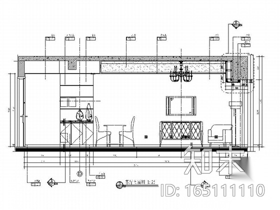 [大连]精品公寓二居室室内装修施工图（含实景）cad施工图下载【ID:165111110】