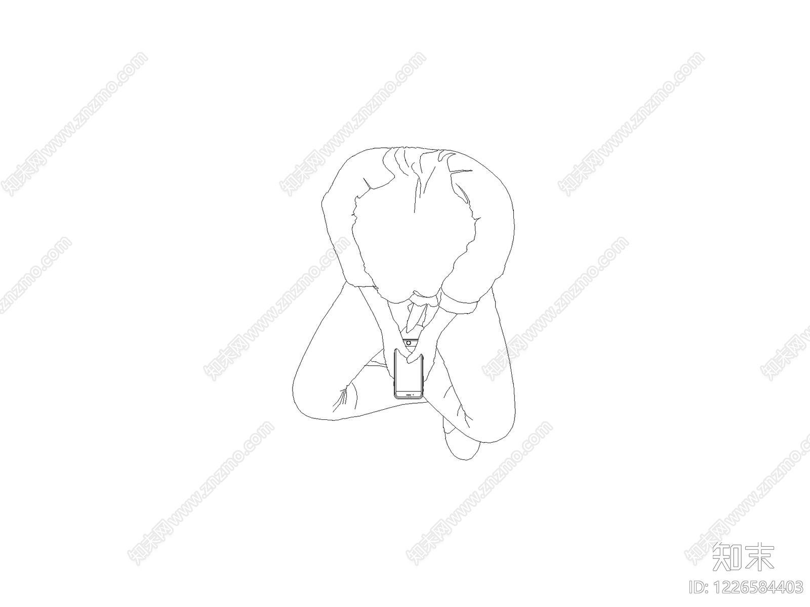 现代人物CAD图纸