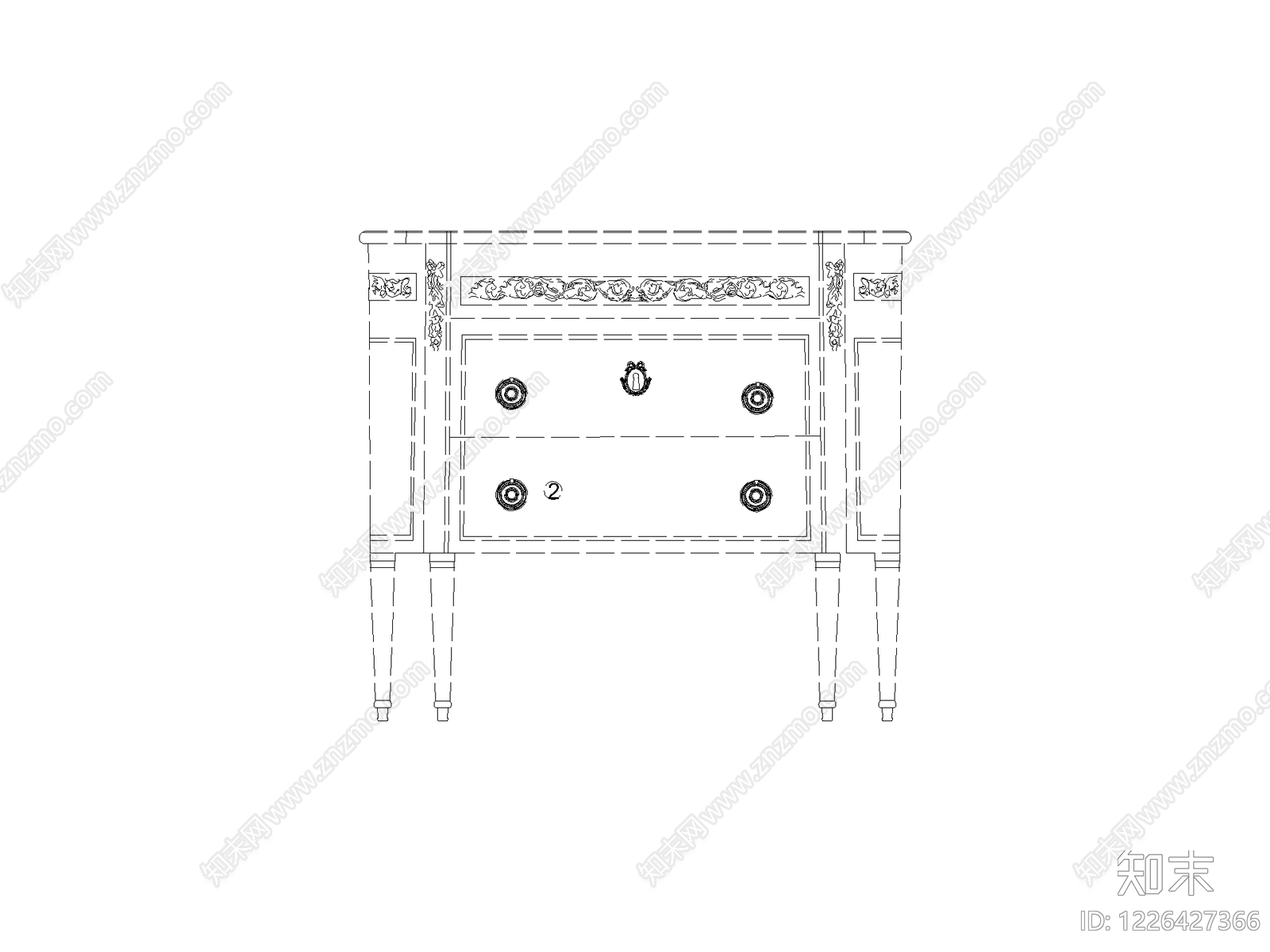 柜子cad施工图下载【ID:1226427366】