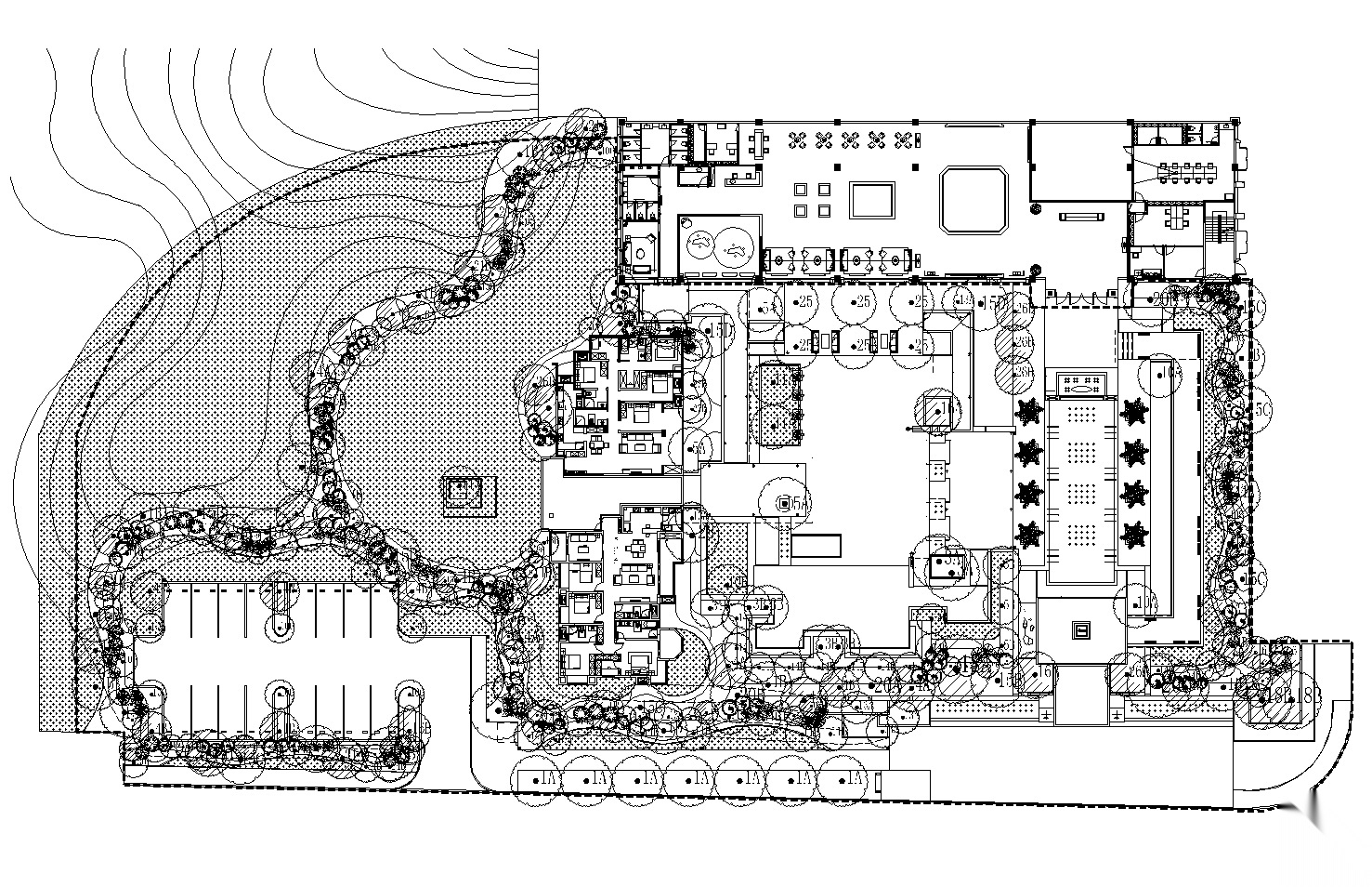 ​[北京]龙湖原著示范区植物配置CAD施工图施工图下载【ID:160690127】