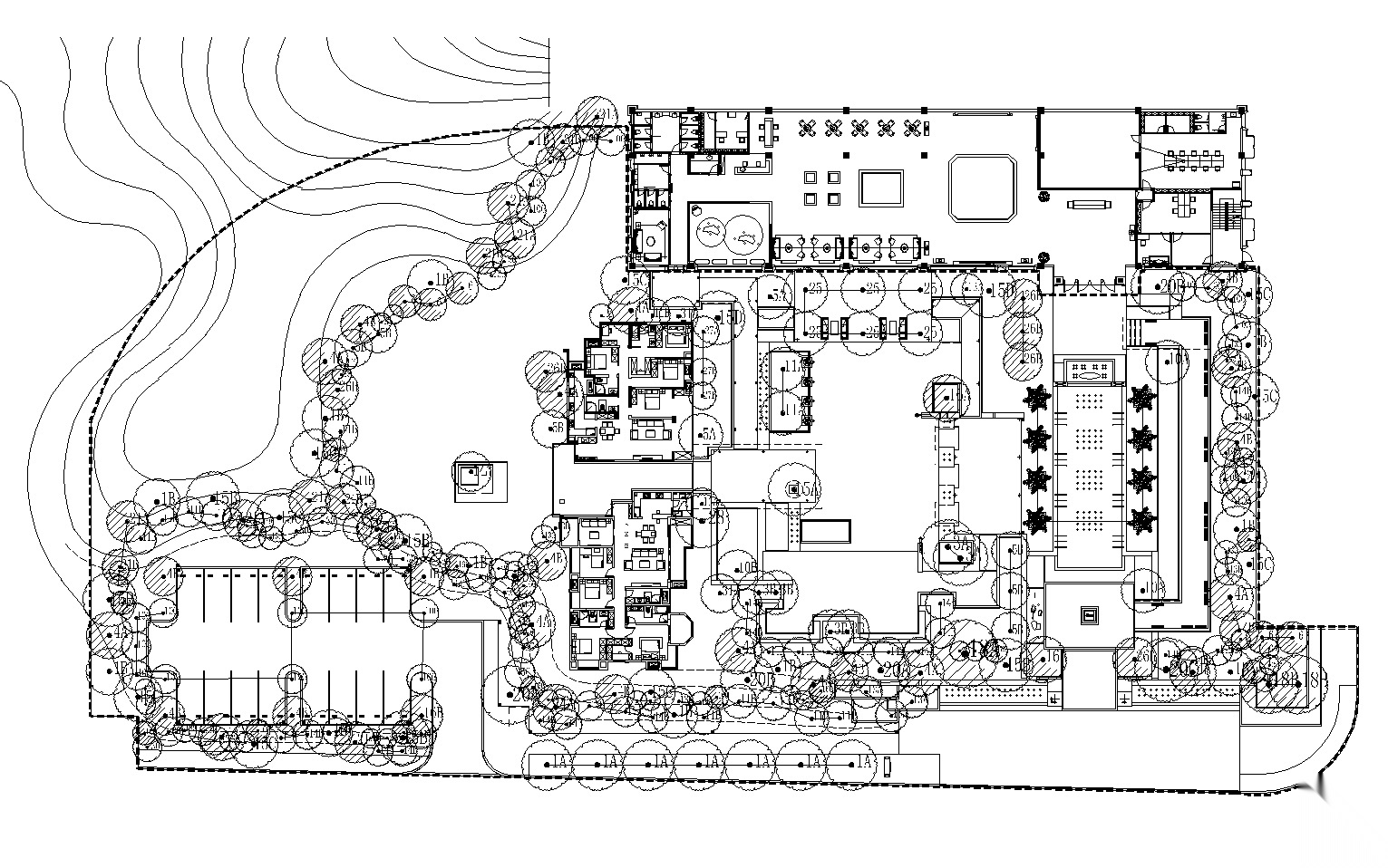 ​[北京]龙湖原著示范区植物配置CAD施工图施工图下载【ID:160690127】