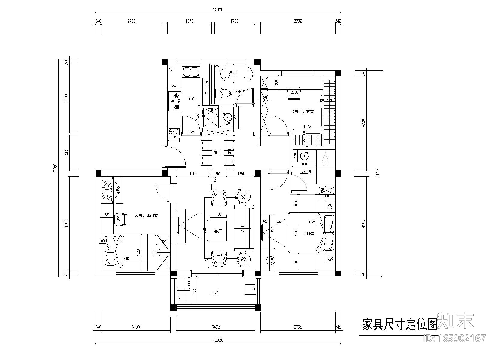 [江苏]苏州李闸小区样板间CAD施工图+实景图cad施工图下载【ID:165902167】