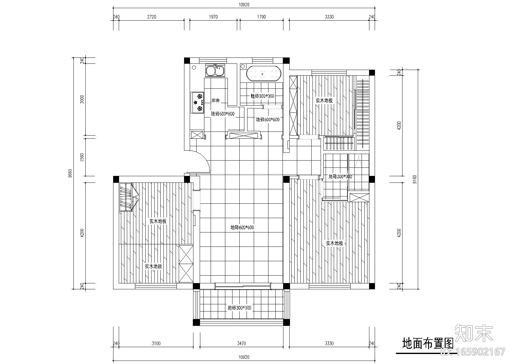 [江苏]苏州李闸小区样板间CAD施工图+实景图cad施工图下载【ID:165902167】