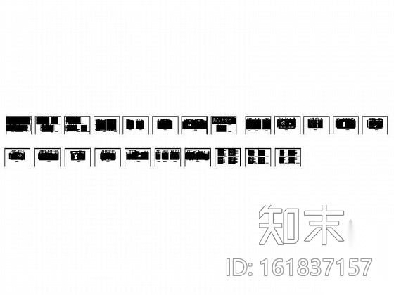 时尚高档咖啡会所室内装修CAD施工图施工图下载【ID:161837157】