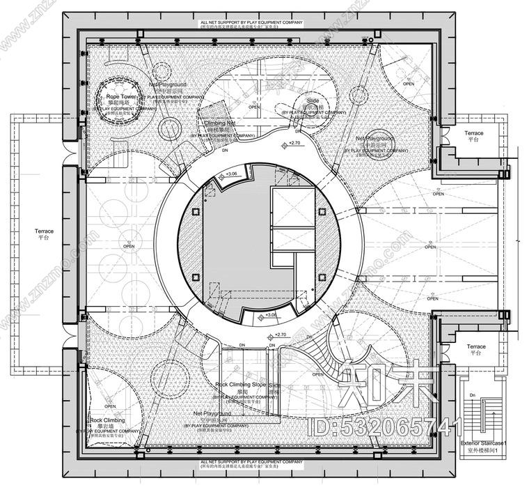 现代梦幻儿童体验区及商业配套设计施工图附效果图cad施工图下载【ID:532065741】