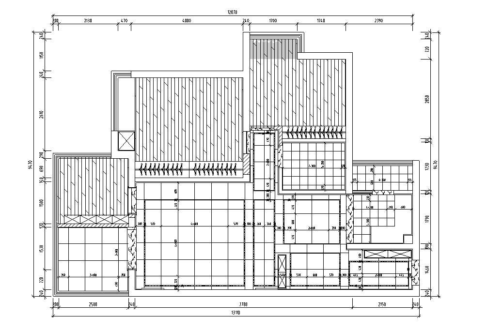 [山东]青岛现代轻奢住宅家装设计施工图施工图下载【ID:180362187】