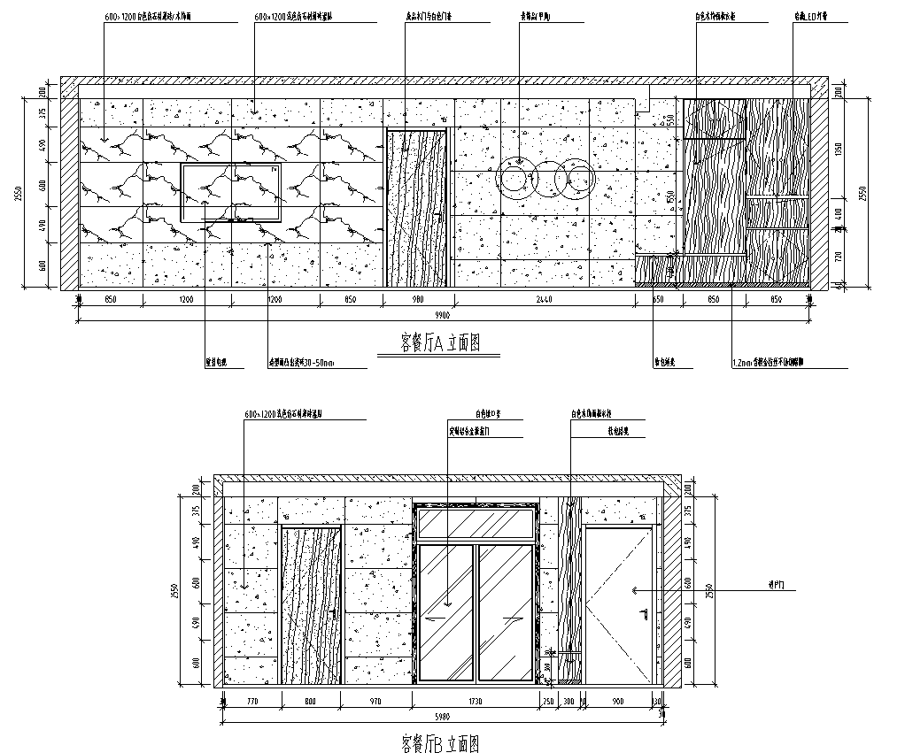 [山东]青岛现代轻奢住宅家装设计施工图施工图下载【ID:180362187】