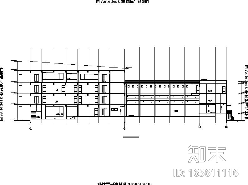 [海南]多层框架结构镇级文化中心建筑施工图cad施工图下载【ID:165611116】